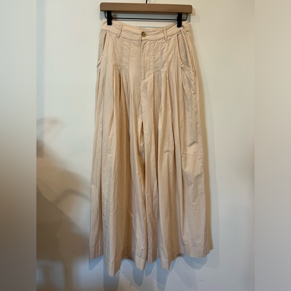 Free People Wide Leg Pleated Trouser - Picture 1 of 4